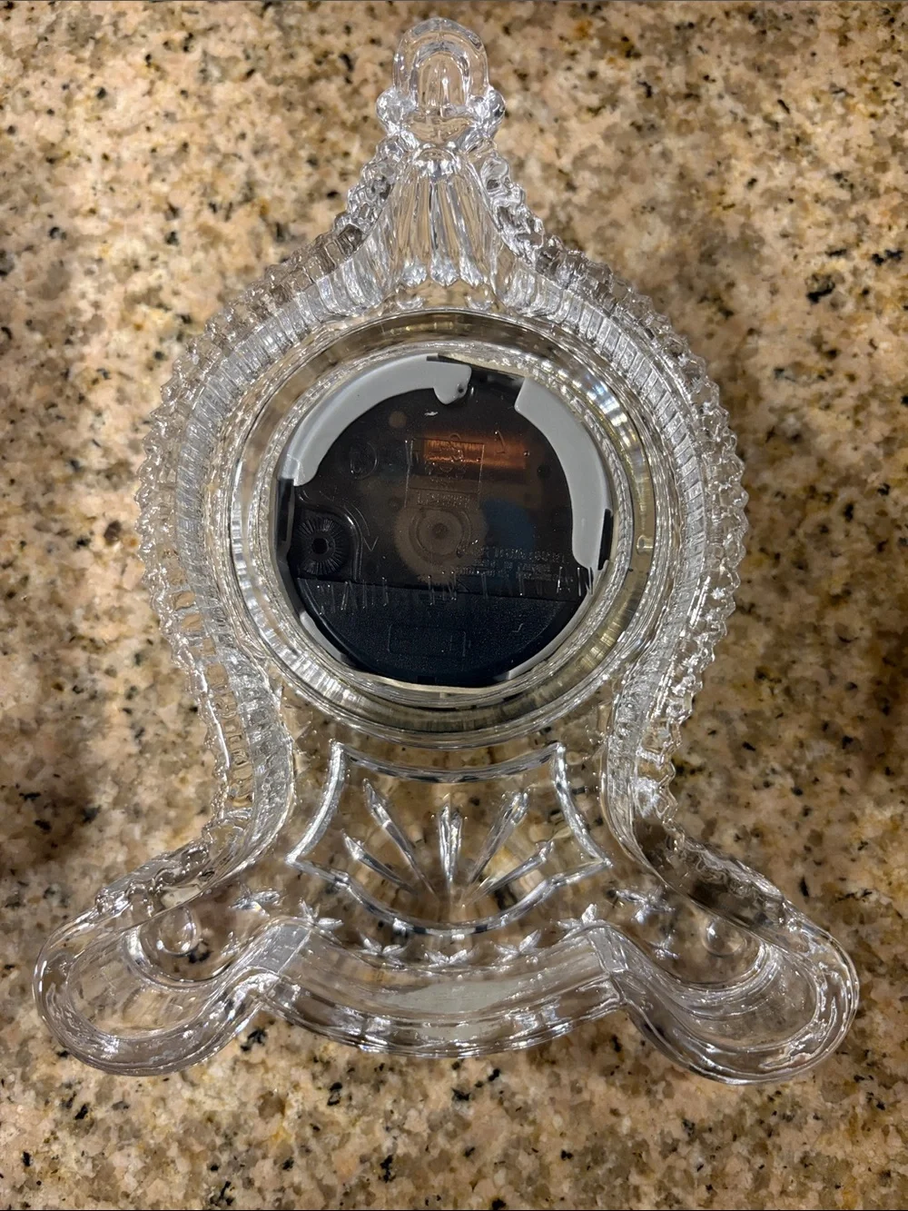 Shannon Clear Crystal Mantel Clock with Gold Accent